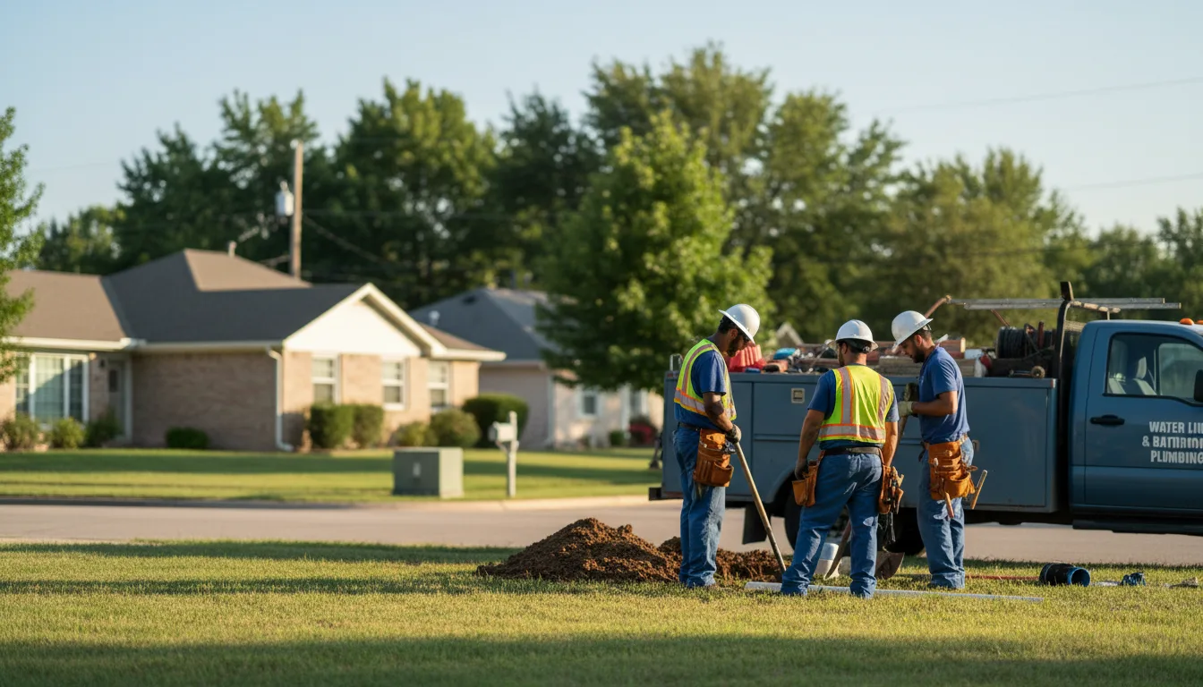 Residential water line and bathroom plumbing service in Marksville, LA